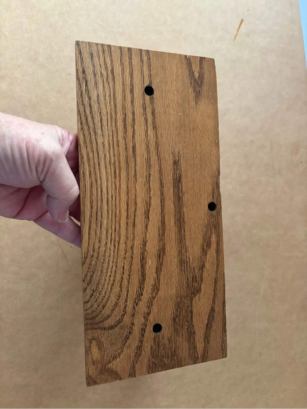 Hand Crafted Wall Display Shelf - Brown Wood